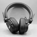 Black over-ear studio headphones.